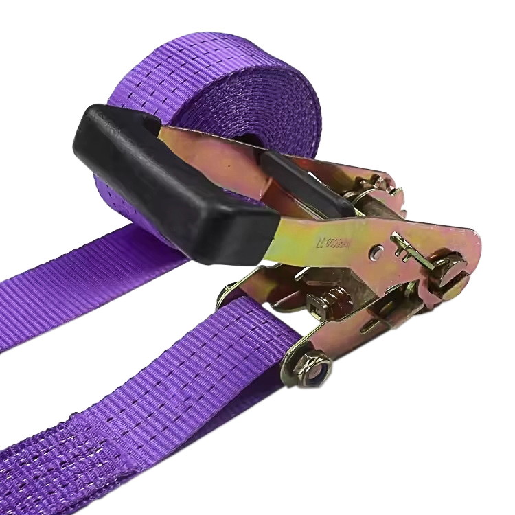 38mm 3t lila fingergummihandtag spärrrem med trådkrokar