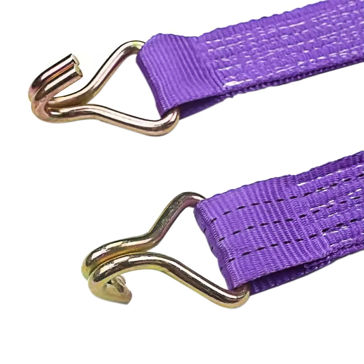 38mm 3t lila fingergummihandtag spärrrem med trådkrokar