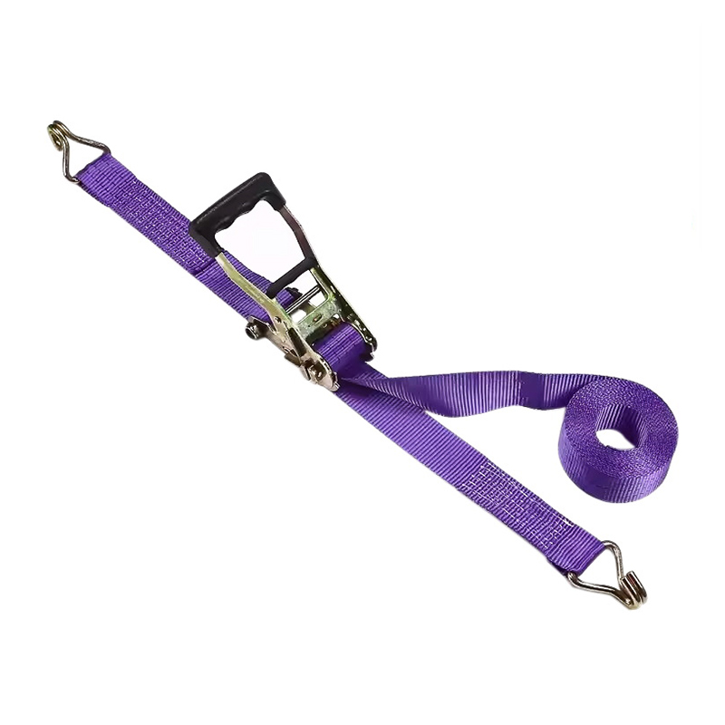 38mm 3t lila fingergummihandtag spärrrem med trådkrokar