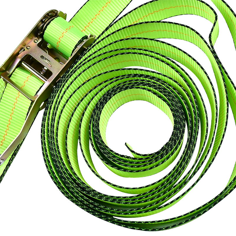 4' X 30' grönt spärrband med platta krokar