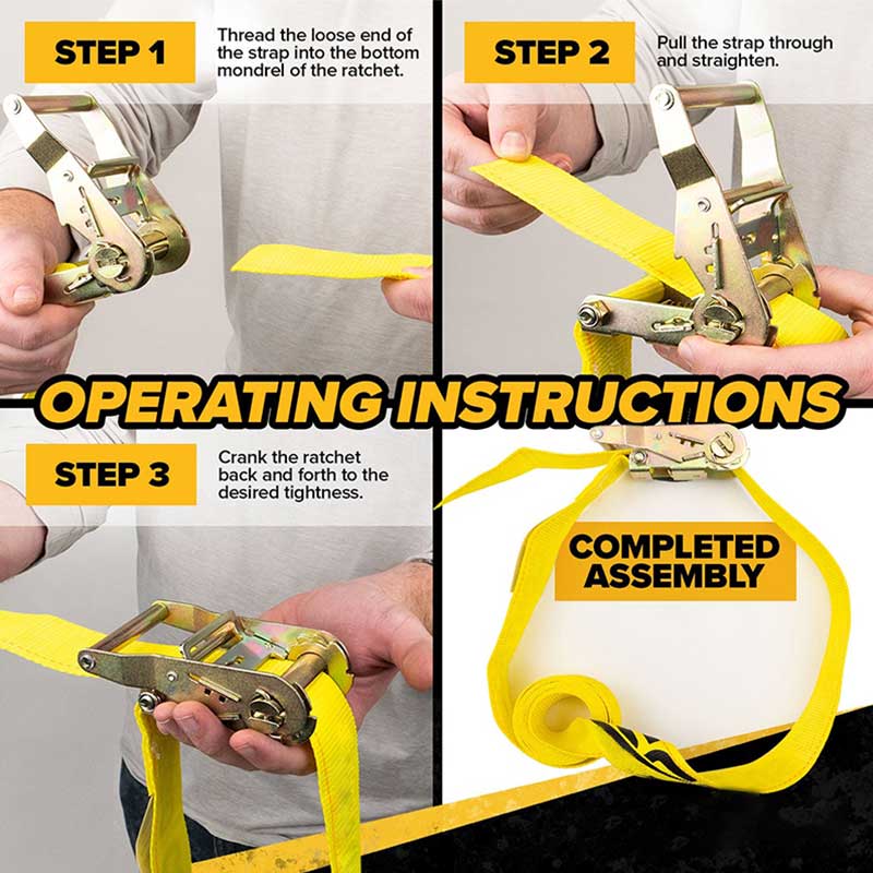 Force 2 X 10' Yellow Endless Ratchet-rem