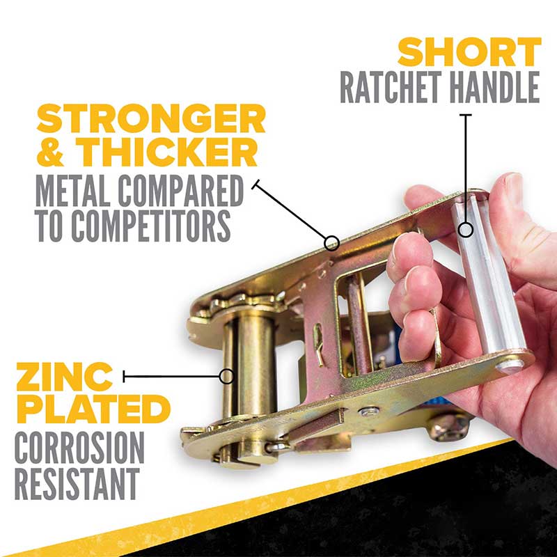 Force 2 X 20' Yellow Heavy-Duty Endless Ratchet-rem