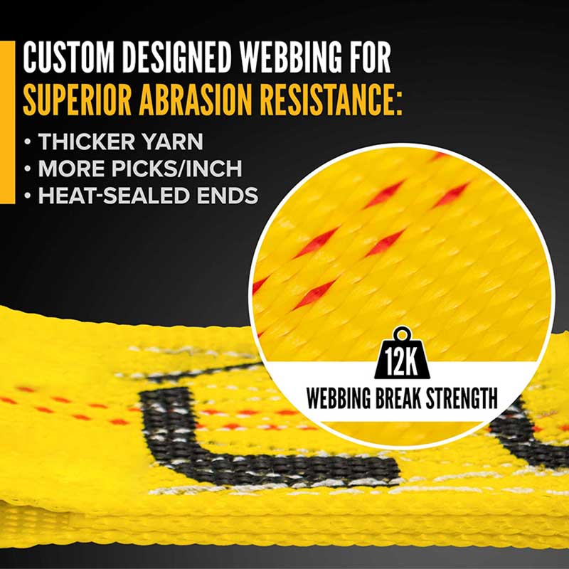 Force 2 X 20' Yellow Heavy-Duty Endless Ratchet-rem