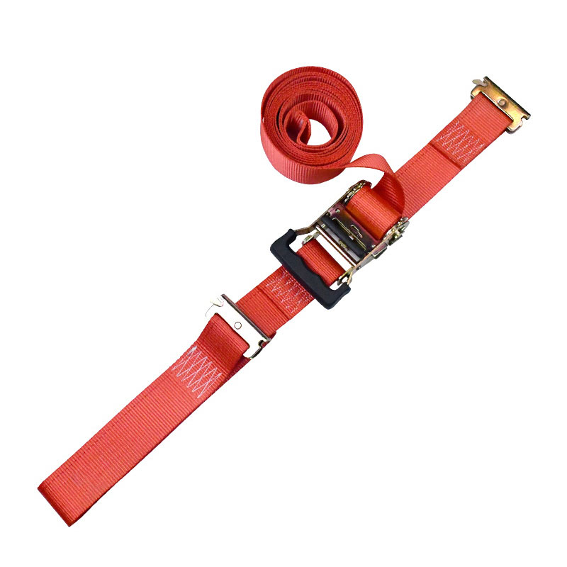 Den 2'' X 12' röda fingeravtrycksspärrremmen för E-Track Tie-Down Ratchet