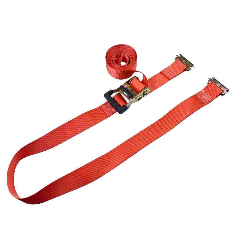 Den 2'' X 12' röda fingeravtrycksspärrremmen för E-Track Tie-Down Ratchet