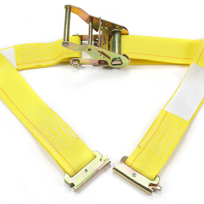 Den 2-tums E-Track Ratchet Strap Blå Gul