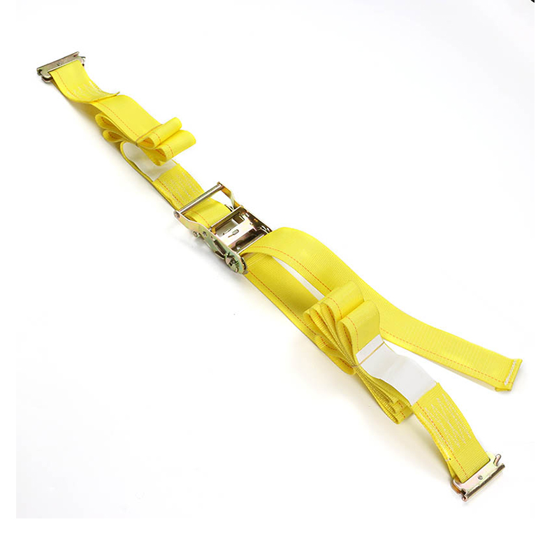 Den 2-tums E-Track Ratchet Strap Blå Gul Den 2-tums E-Track Ratchet Strap Blå Gul
